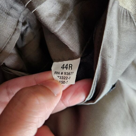 Stafford Men's Suit Jacket Size 44R Beige 100% Wool Collared 3 Button Blazer - Picture 7 of 11